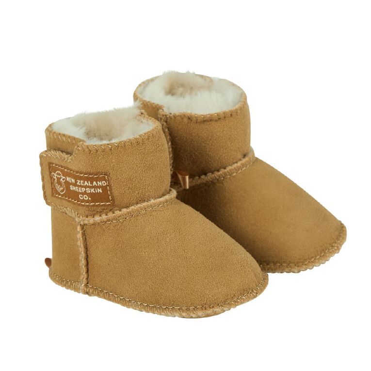 NEW ZEALAND SHEEPSKIN CO. Infants' Sheepskin Lined Slipper Boots, Brown Light, hi-res