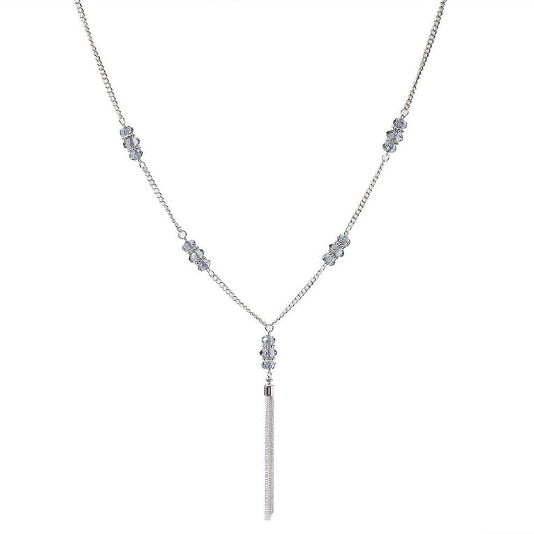 H&H Bead Silver Necklace, , hi-res