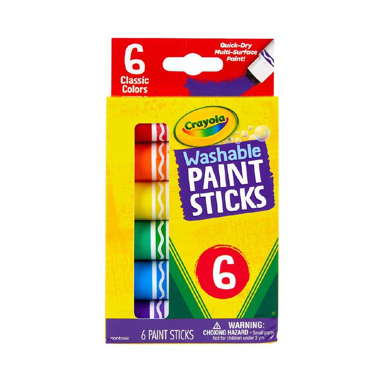 Crayola Washable Paint Sticks 6 Pack, , hi-res