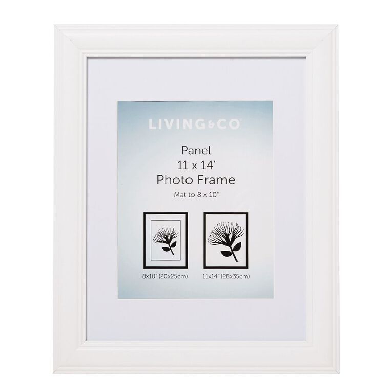 Living & Co Panel Frame White 5in x 7in, White, hi-res