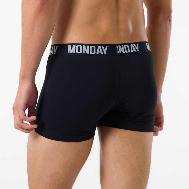 H&H Men's Trunks 7 Pack, Black WEEKDAYS, hi-res