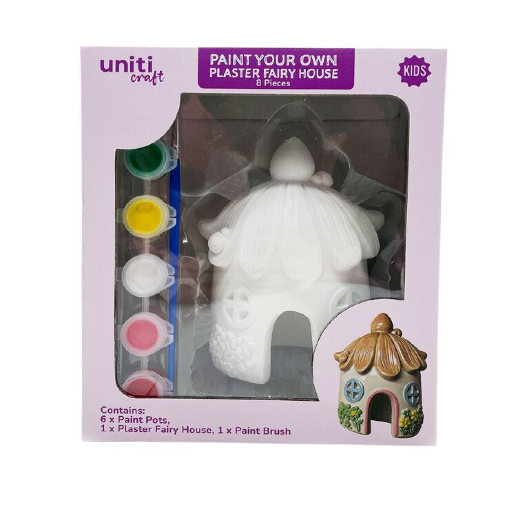 Uniti Craft Kids Paint Your Own Plaster Fairy House, , hi-res
