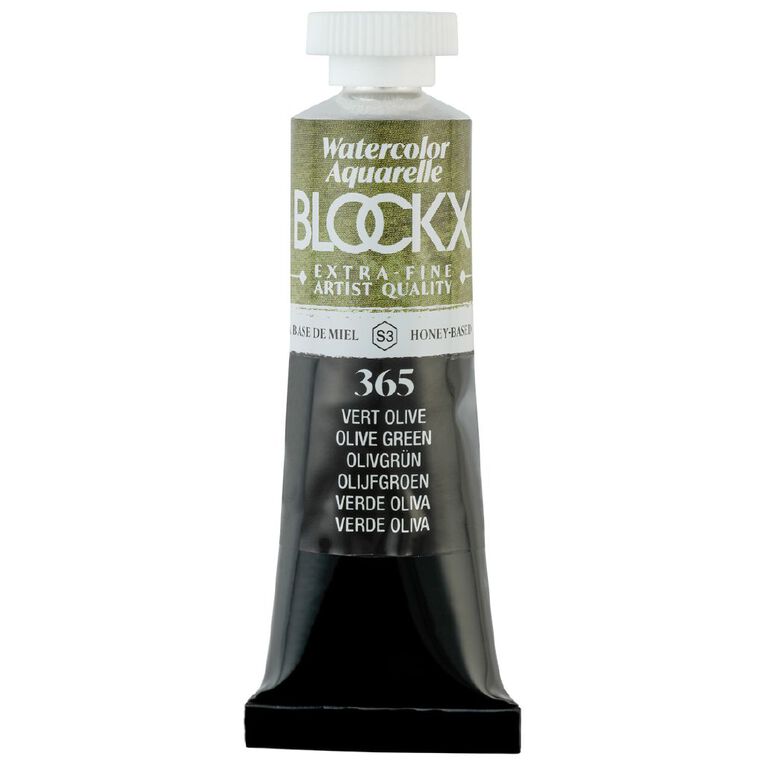BLOCKX Watercolour Tube 15ml S3 365 Olive Green Green, , hi-res