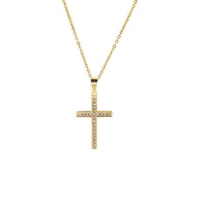 Crystal Cross Pendant Necklace