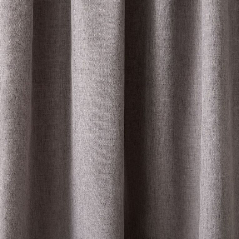 Living & Co Loft Curtains Grey 150-230cm Wide/205cm Drop, , hi-res
