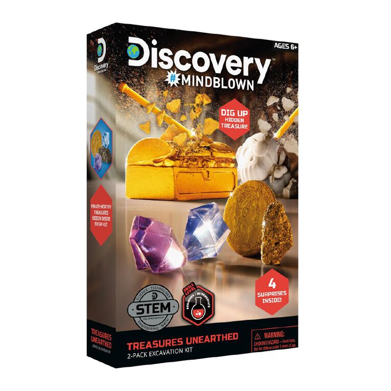 Discovery Kids Mindblown Excavation Kit Mini Unearthed Treasures, , hi-res