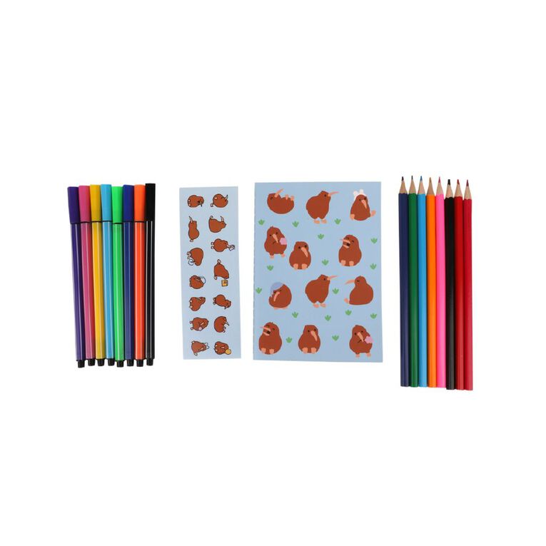 Uniti Kids Kiwi Plush Stationery Set, , hi-res