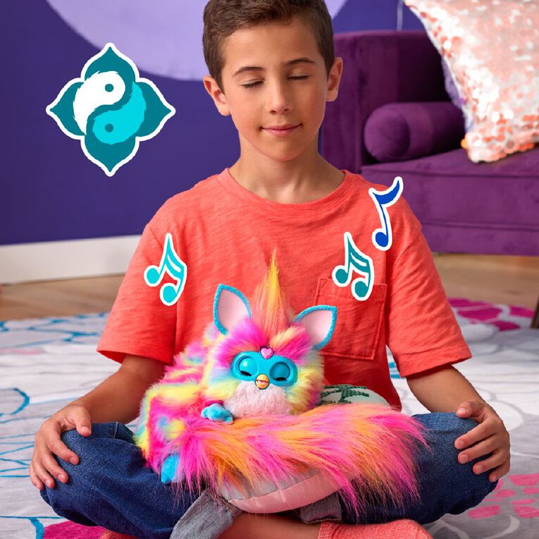 Furby Interactive Plush DJ Rainbow, , hi-res