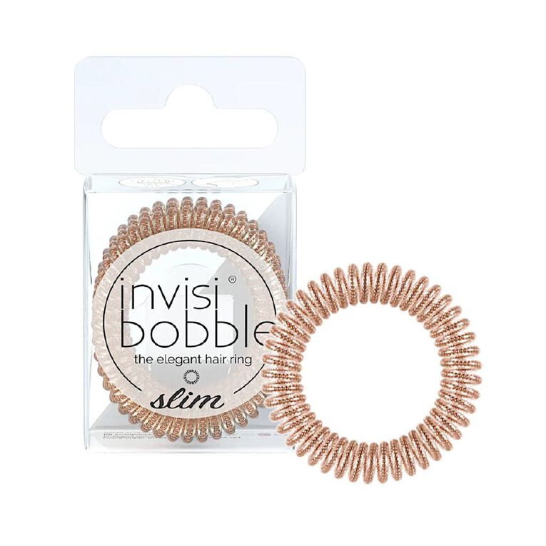 invisibobble Slim Bronze And Beads 3 Pack, , hi-res