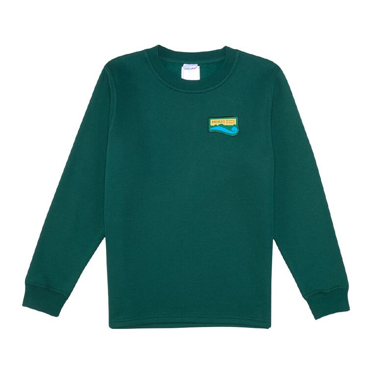 Schooltex Katikati Primary Tunic Sweat with Badge, Bottle Green, hi-res