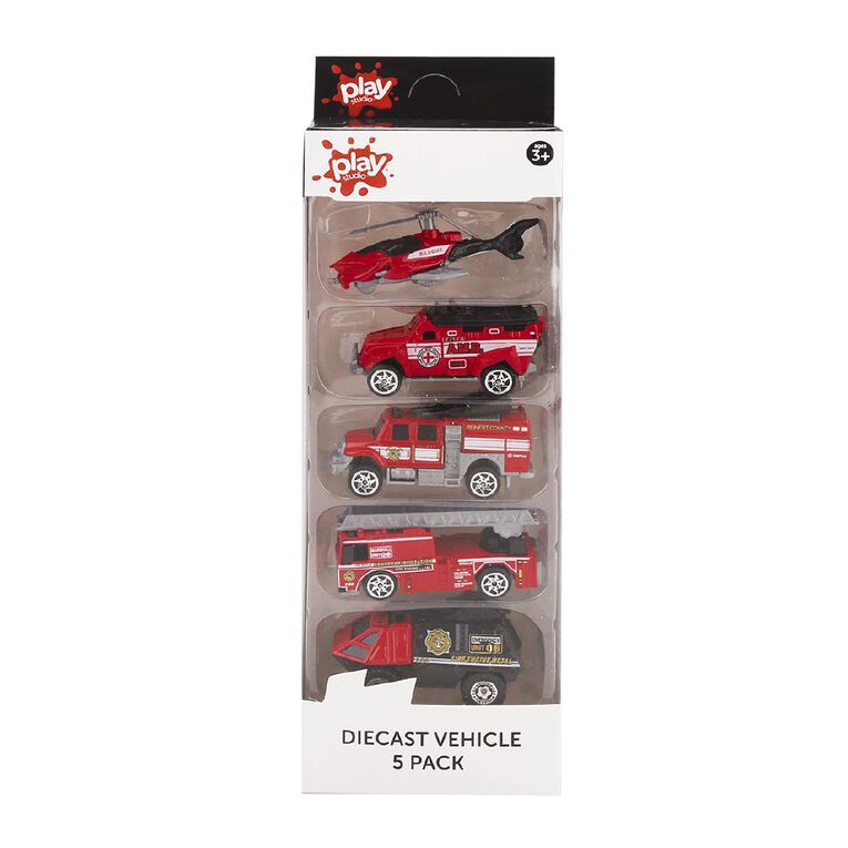 Play Studio Die-Cast Freewheel Car - 5 Piece Assorted, , hi-res