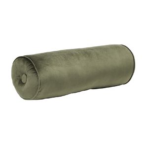 Living & Co Cushion Bolster Velvet Green Dark