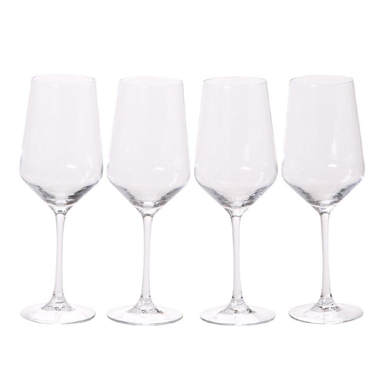 Living & Co Studio White Wine Glass Clear 4 Pack, , hi-res