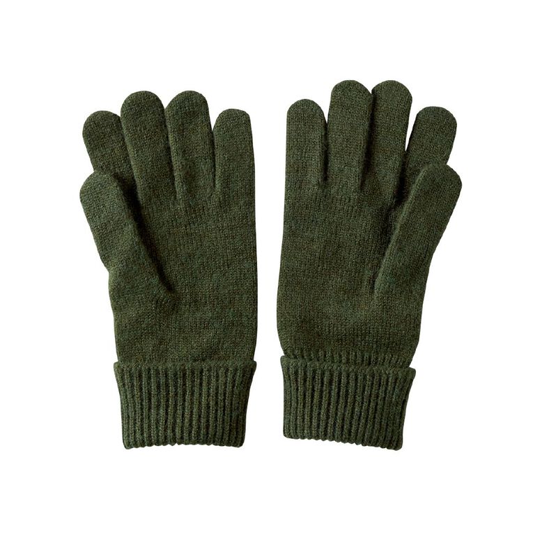 H&H Women's Stitch Detail Gloves, Green Mid, hi-res