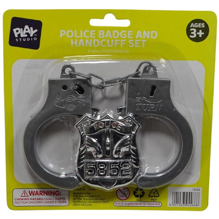 Play Studio Police Badge & Handcuff Set, , hi-res