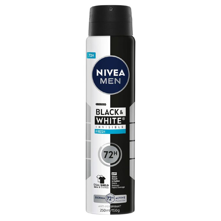 Nivea Deo Aero Men Invisible Black And White Fresh, , hi-res