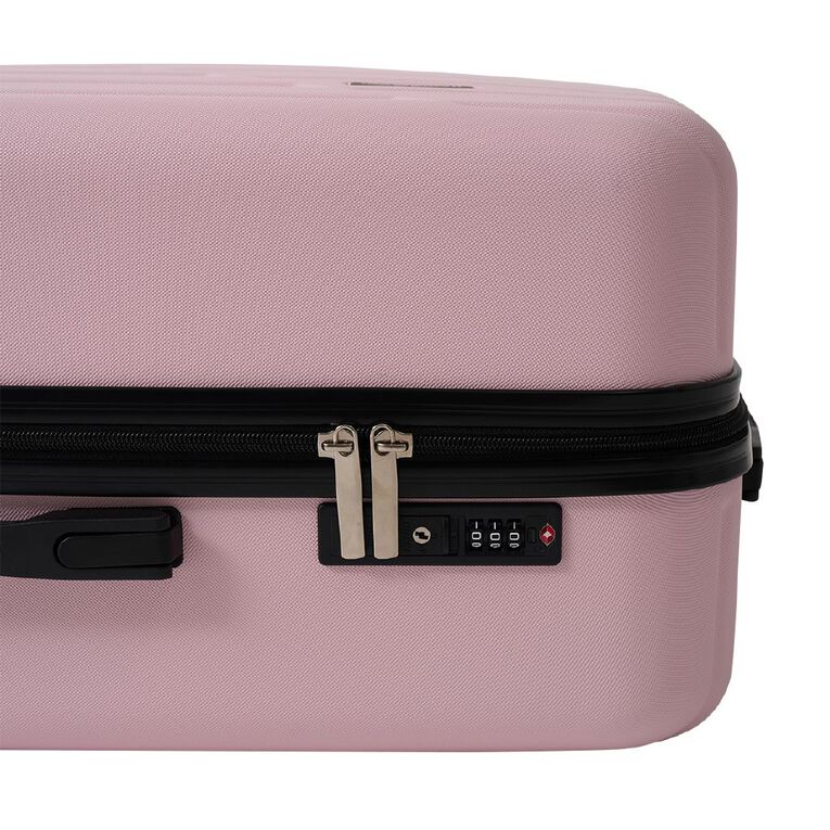 Living & Co Hard Textured Suitcases 2 Piece Set Pink, , hi-res
