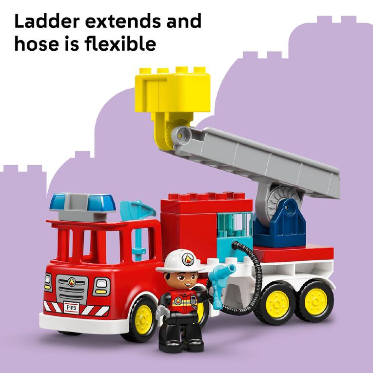 LEGO DUPLO Fire Engine with Hose and Firefighter 10473, , hi-res