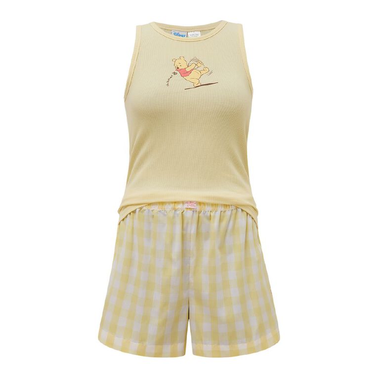 Winnie the Pooh Tank and Short Pyjama Set, Yellow Light, hi-res