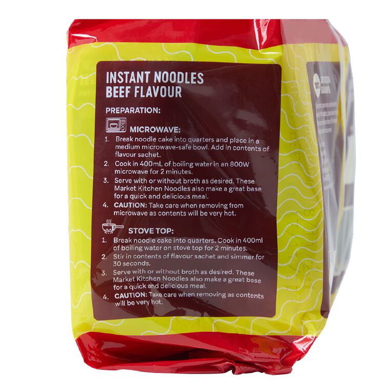 Market Kitchen Instant Noodles Beef 5 Pack, , hi-res