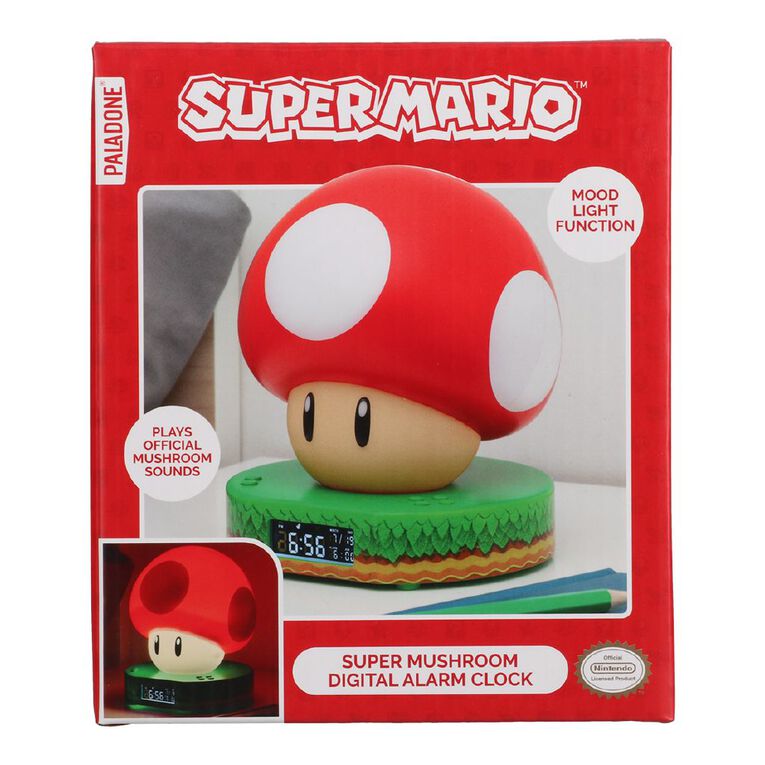 Paladone Paladone Super Mario Mushroom Digital Alarm Clock The Warehouse