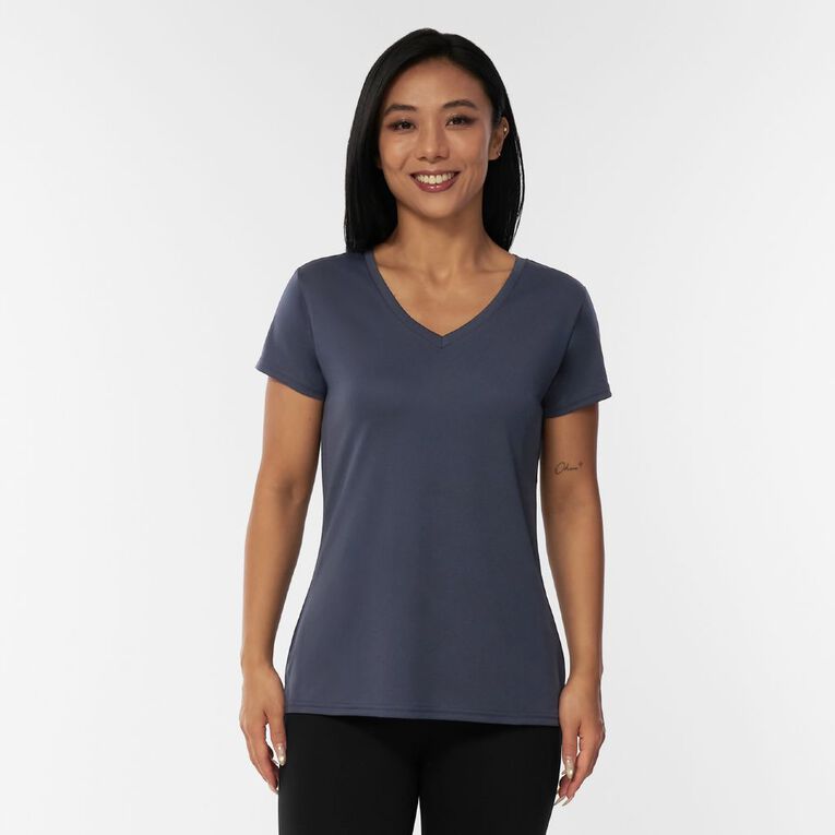 Active Intent Women's Cooldry Tee, Blue Dark, hi-res