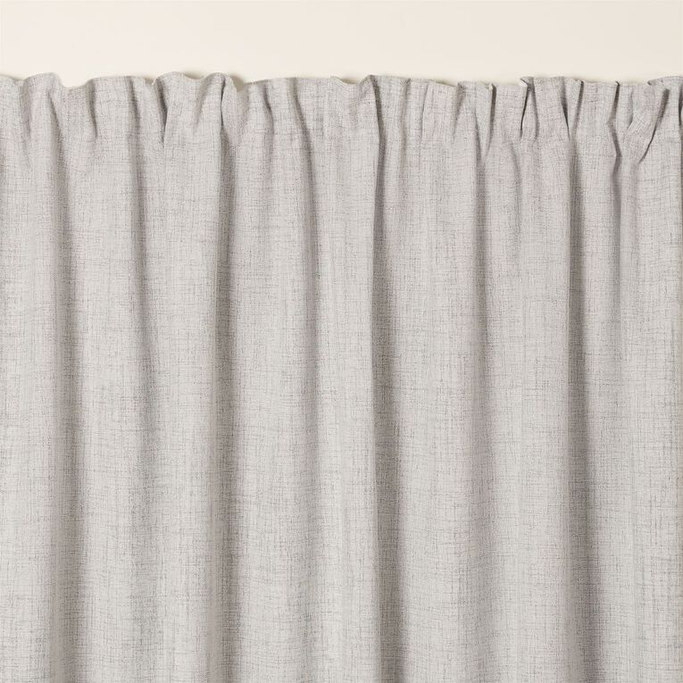 Living & Co Vienna Curtains Grey 230-330cm Wide/220cm Drop, Grey, hi-res