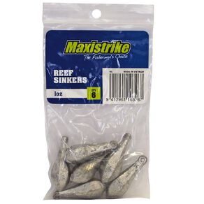 Maxistrike Fishing Sinkers Reef 1 oz 6 Pack