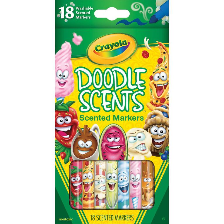 Crayola Doodle Scents Washable Markers 18 Pack, , hi-res