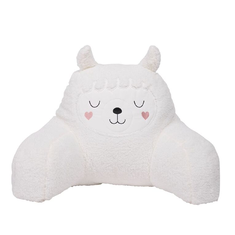 Living & Co Kids Reading Cushion Llama White, , hi-res