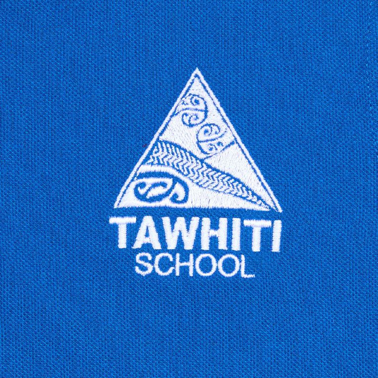 Schooltex Tawhiti School Short Sleeve Polo with Embroidery, Royal, hi-res