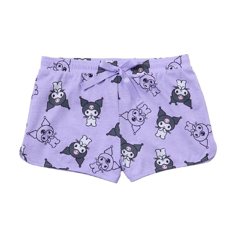 Kuromi Girls' Tee and Short Pyjama Set, Purple, hi-res