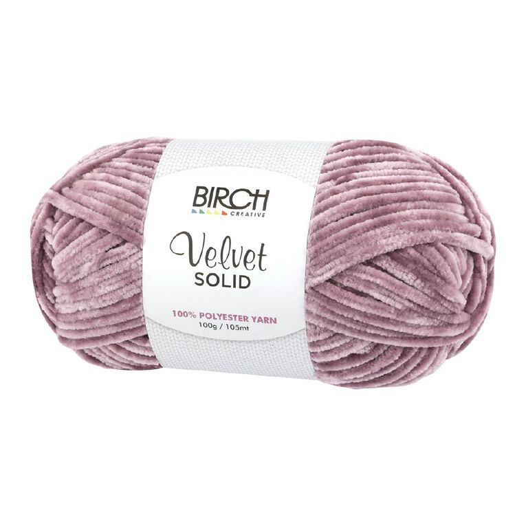 Birch Velvet Yarn 100% Polyester 100G Purple Shadow, , hi-res