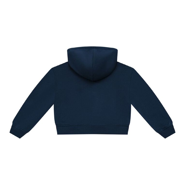 Stitch Cropped Pullover Hoodie, Blue Mid, hi-res