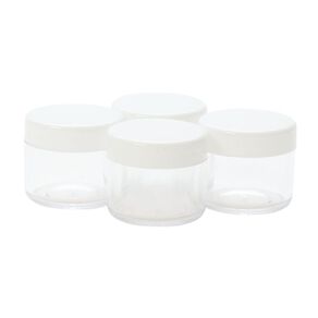 Maxcare Travel Cosmetics Jar Clear 4 Piece Clear