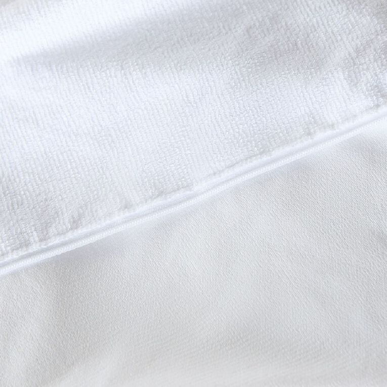 Living & Co Mattress Protector Terry Full Cover White Single, , hi-res