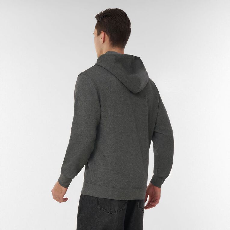 H&H Men's Plain Hoodie Sweatshirt, Charcoal/Marle, hi-res