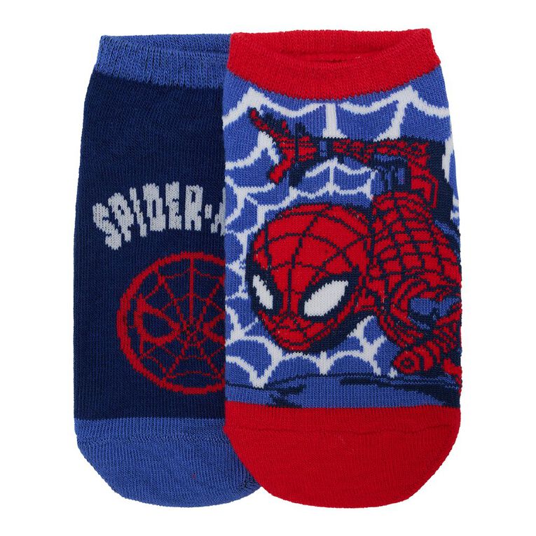 Spider-Man 2 Pack Liner Socks, Blue Mid, hi-res
