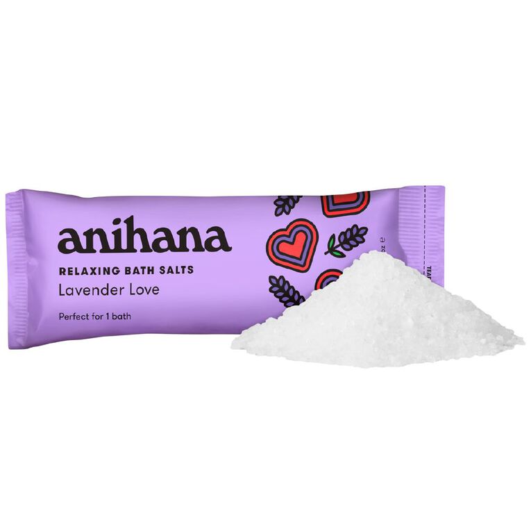 Anihana Relaxing Bath Salts Lavender Love 80g, , hi-res