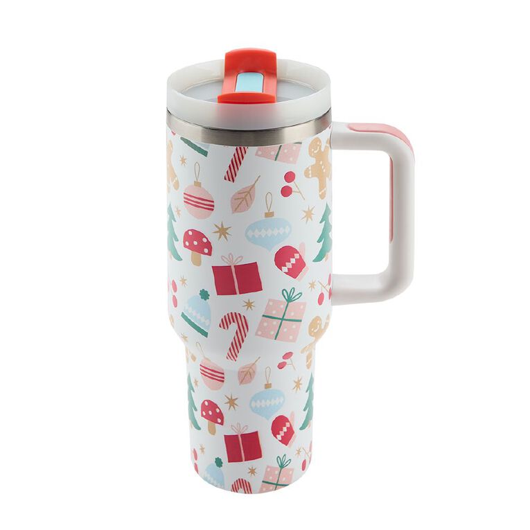Seymours Limited Edition Christmas Cup with Straw Assorted 1.2L, , hi-res