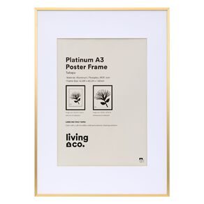 Living & Co Platinum Poster Frame A2/A3 Gold