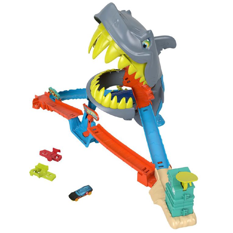 Hot Wheels City Shark Chomp Beach Playset, , hi-res