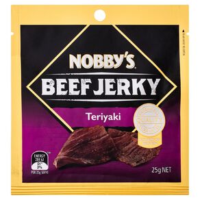 nobby's beef jerky teriyaki 25 g