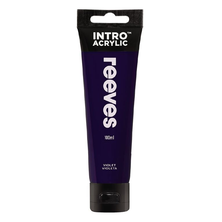 Reeves Intro Acrylic Paint Violet 100ml, , hi-res