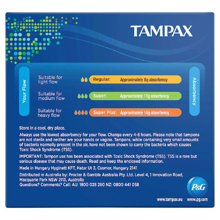 Tampax Tampons Regular 20s, , hi-res