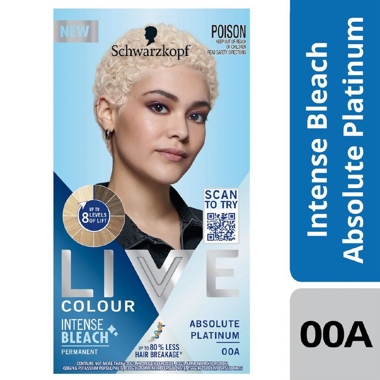 Schwarzkopf Live Colour Permanent Intense Bleach Absolute Platinum 00A, , hi-res