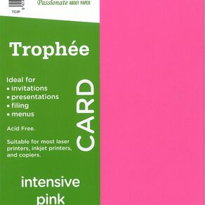 Trophee Card 160gsm Intensive Pink A4 15 Pack