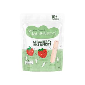 Natureland Strawberry Rice Ruskits 10g