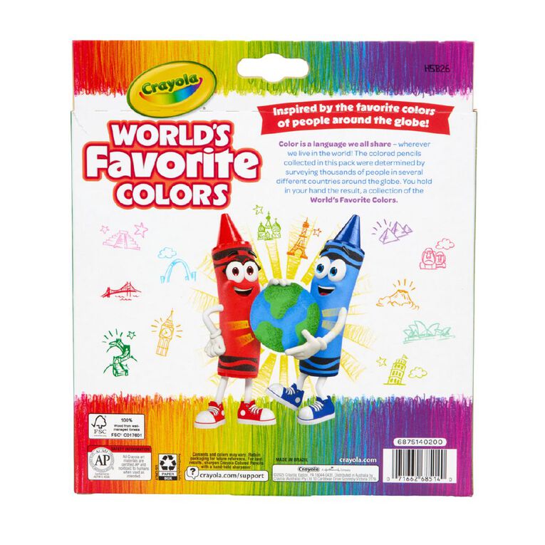Crayola World's Favourite Colours Pencils 50 Pack, , hi-res