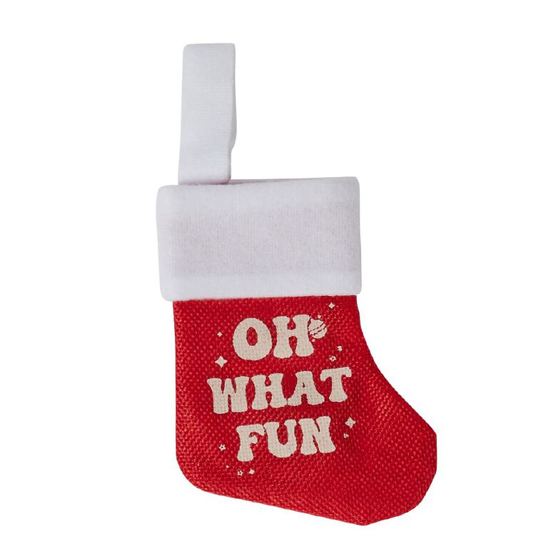 Wonderland Novelty Mini Christmas Stocking Assorted 15cm, , hi-res